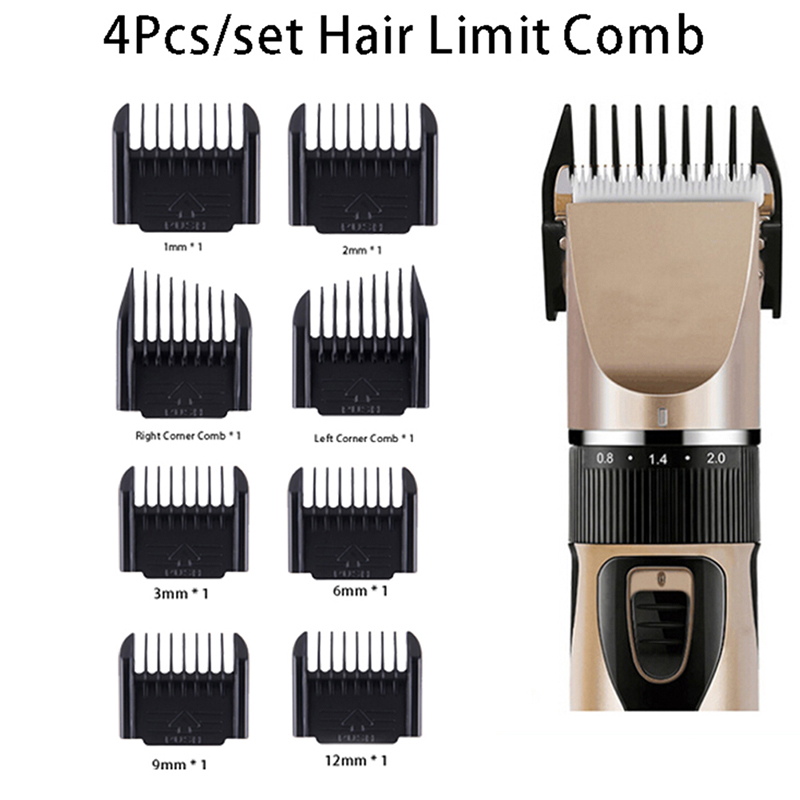 Men'S Grooming Guide - Haar knipgids kam 4-delige set professionele