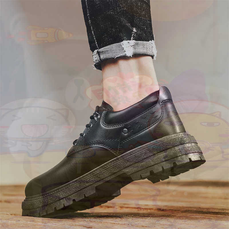 Young Men'S Grooming - Donker natuurlijk leer Mode-sneakers Tennis Herensneakers