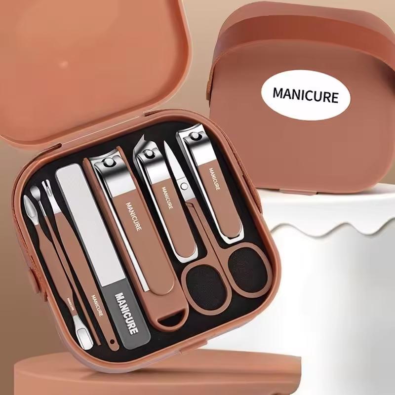 Mens Grooming Kit Case - Nagelverzorgingsset Anti-Splatter manicureset Roestvrijstalen nagelknipper Buffervijl