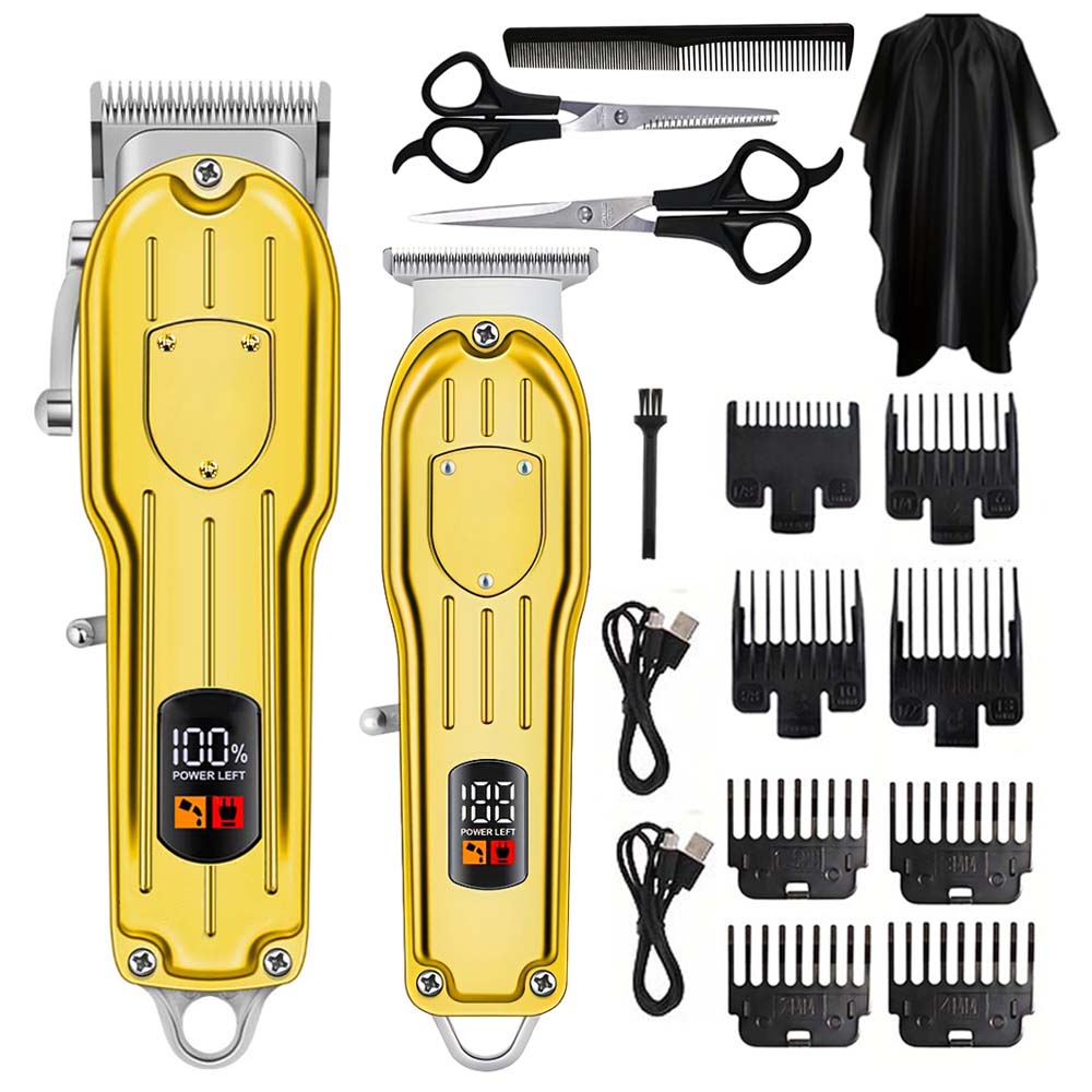 Men'S Grooming Guide - Professionele draadloze tondeuseset met digitaal display,