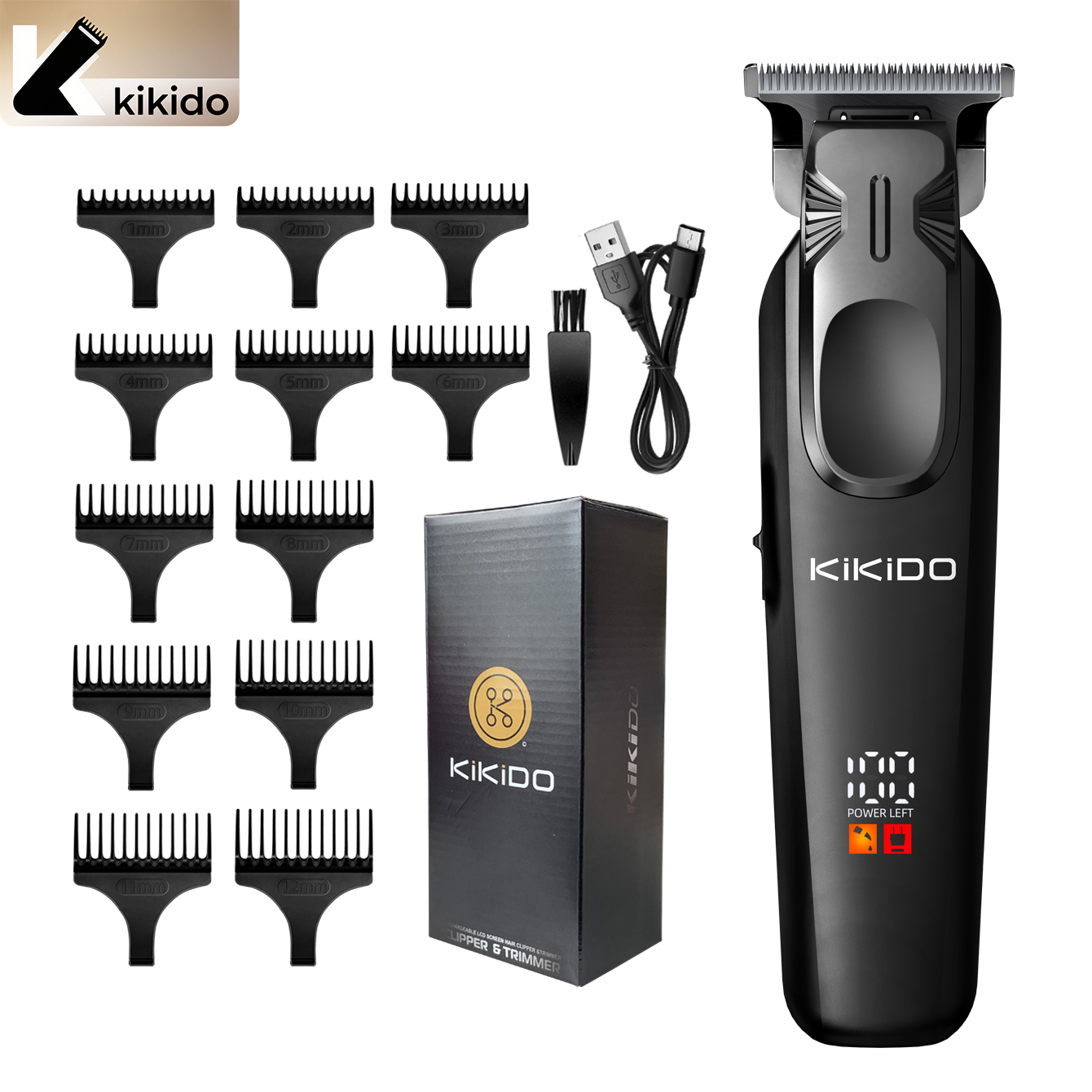 Men'S Grooming Guide - KiKiDo elektrische tondeuse, draadloos, USB oplaadbaar,