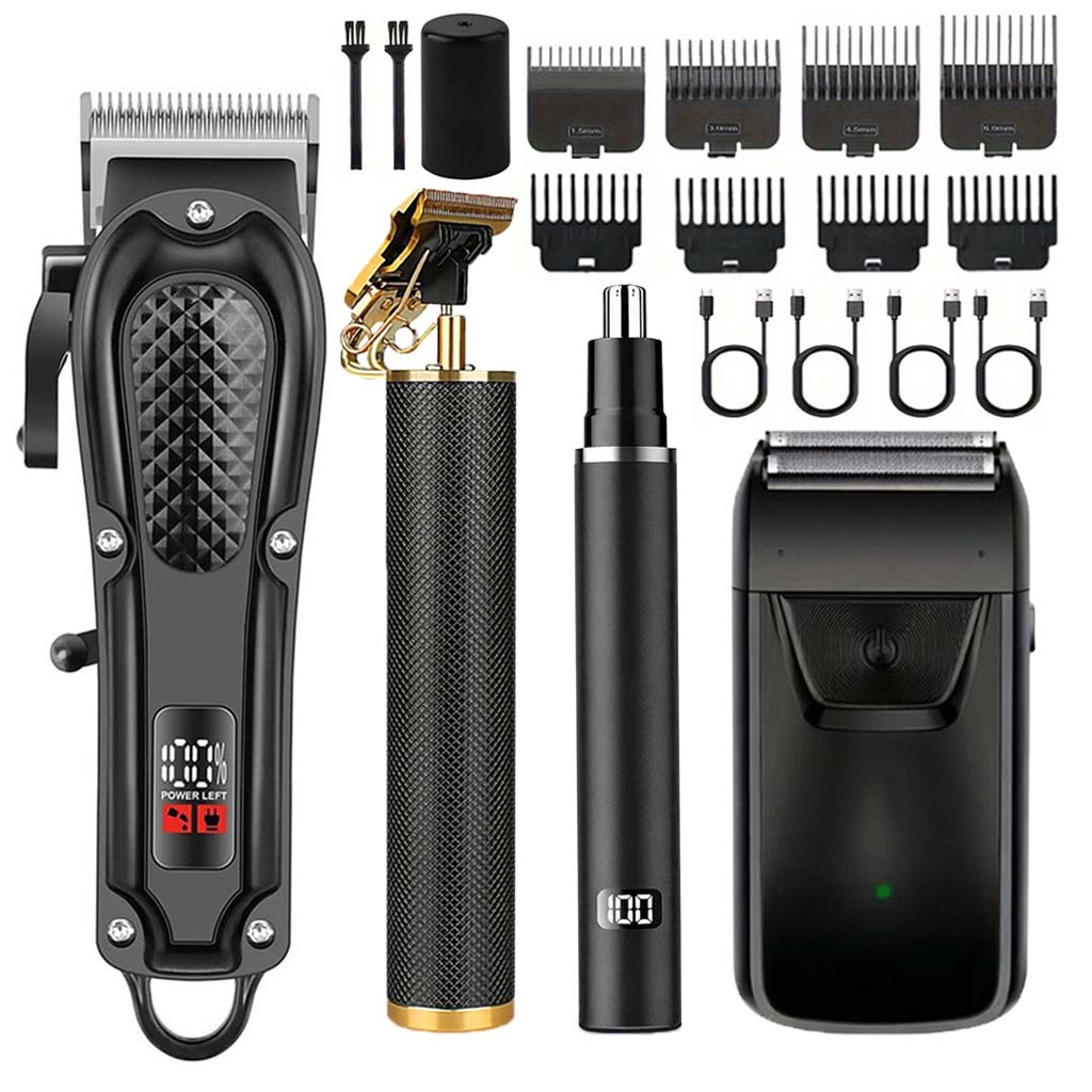 Men'S Grooming Guide - Professionele 4-in-1 haar- en trimmerset voor