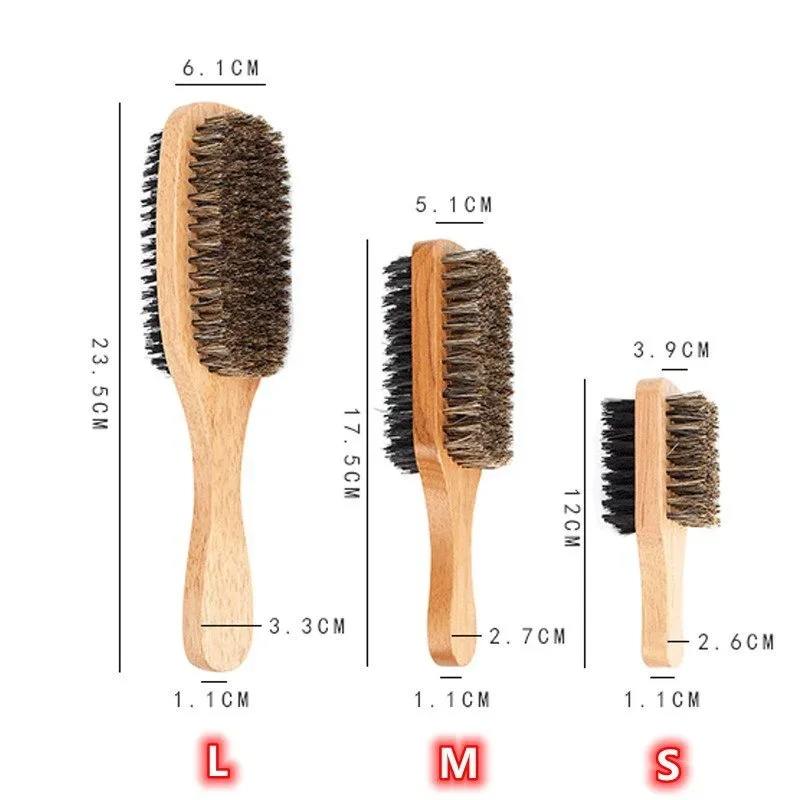 Men Grooming Hygiene - Baardborstel met natuurlijk houten handvat en