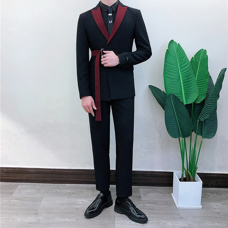 Young Men'S Grooming - Modellen Slim Fit Herenpak 2-delig Stijlvol