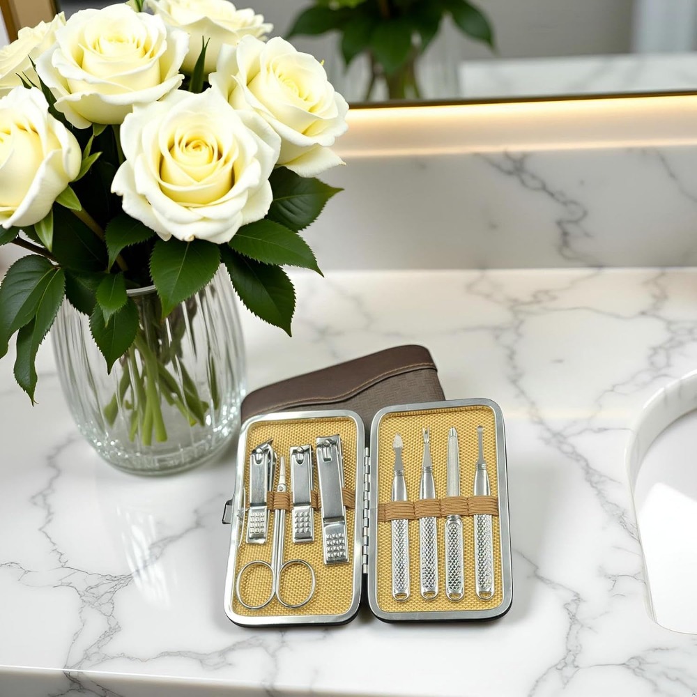 Mens Grooming Kit Case - Professionele manicure- en pedicureset voor mannen