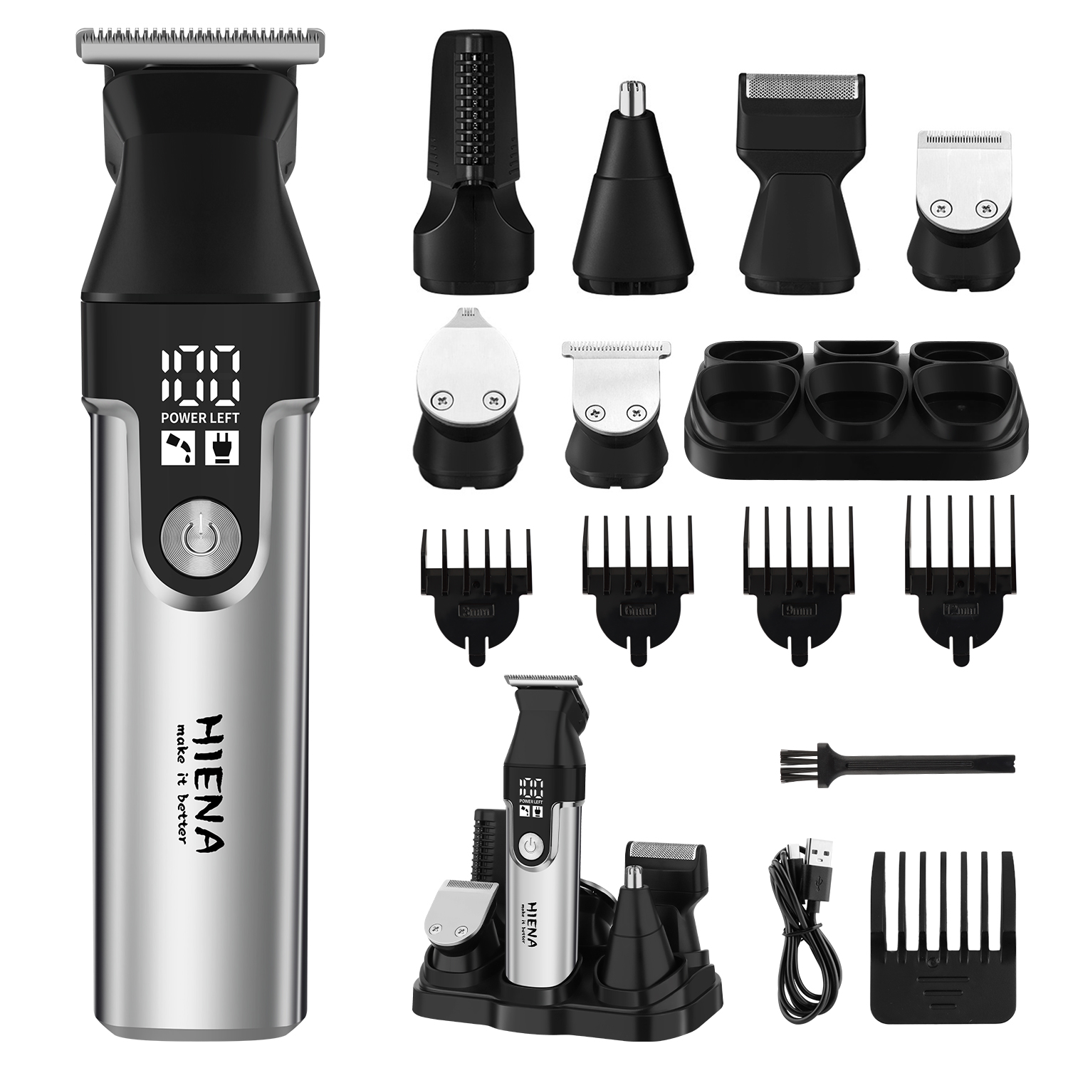 Men'S Grooming Guide - HIENA Professionele Multifunctionele Haarklipperset, R-Type Verstelbare