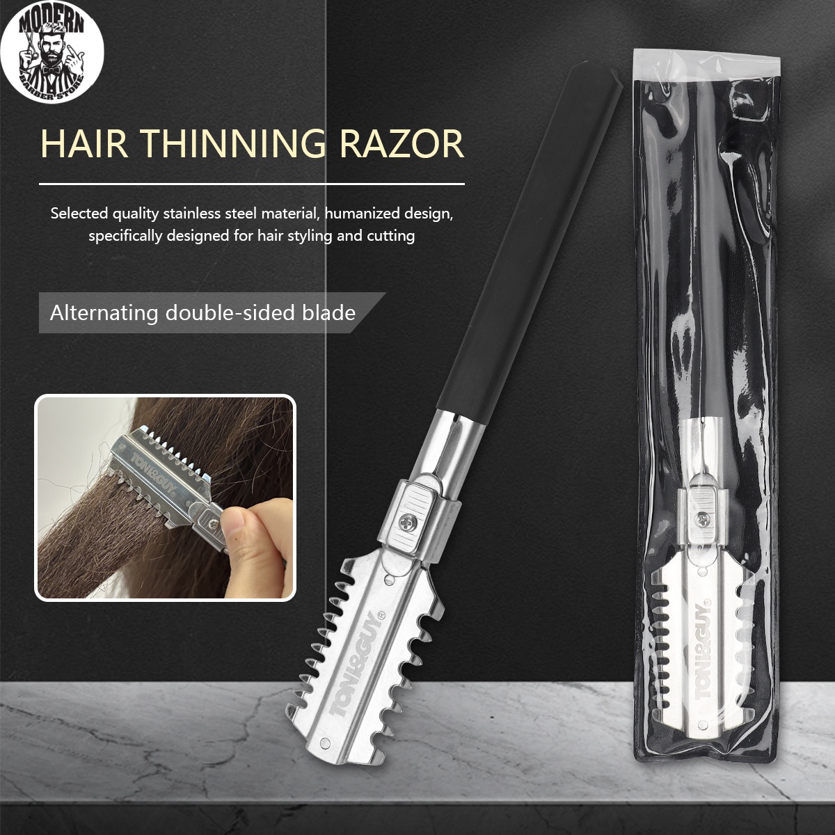 Men'S Grooming Salon - Salon Dubbele Rand Scheermes Haarknipmesjes Handmatige