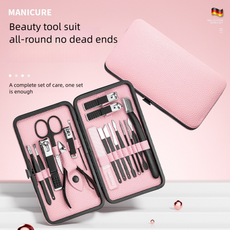 18-delige manicure- en pedicur - Mens Grooming Kit Case recensie en prijs