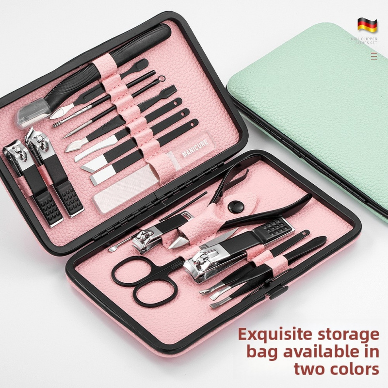 18-delige manicure- en pedicur - Mens Grooming Kit Case recensie en prijs