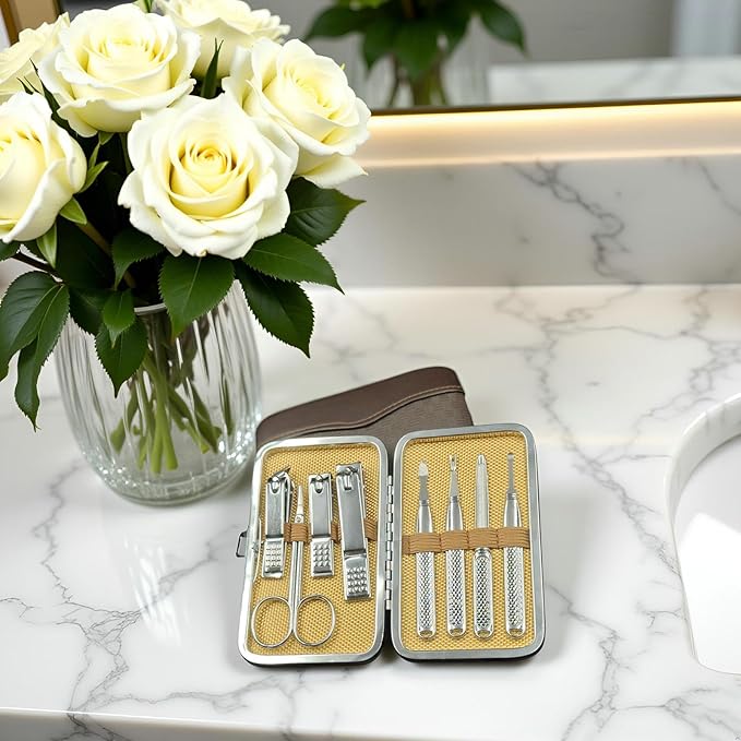 Manicureset voor mannen en vro - Mens Grooming Kit Case recensie en prijs
