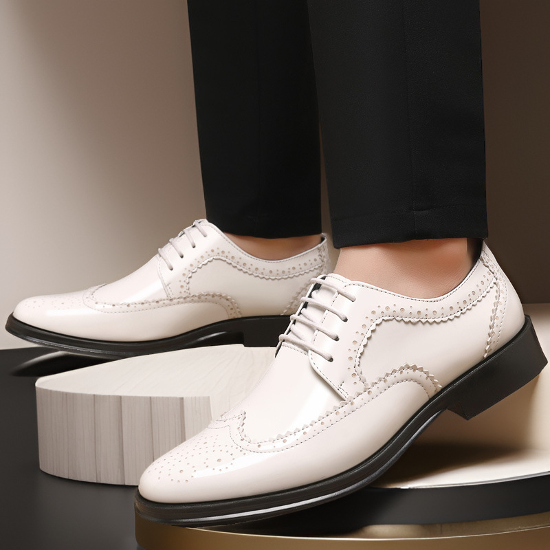 Glanzende lakleren brogue scho - Young Men'S Grooming recensie en prijs