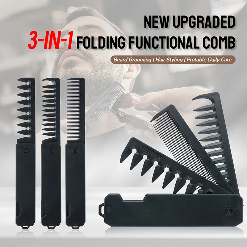 3-in-1 opvouwbare baardkam voo - Men Grooming Hygiene recensie en prijs