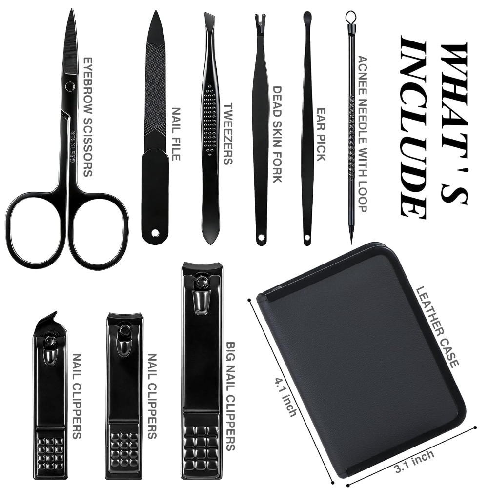Professionele manicure- en ped - Mens Grooming Kit Case recensie en prijs