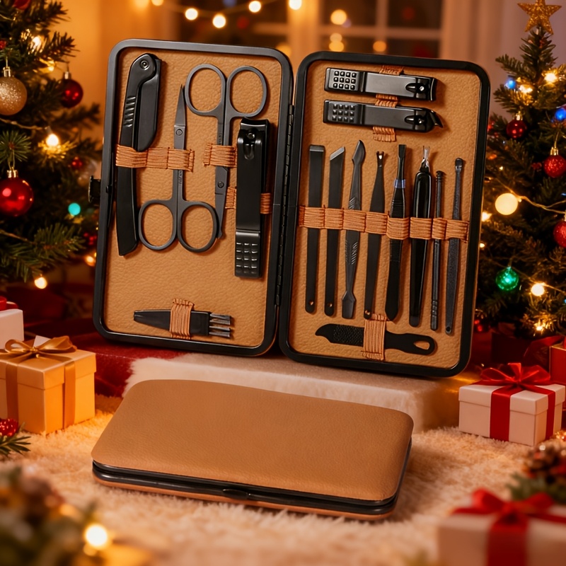 24-delige manicure- en pedicur - Mens Grooming Kit Case recensie en prijs