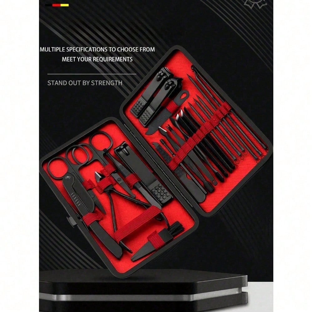 8/24-delige professionele mani - Mens Grooming Kit Case recensie en prijs