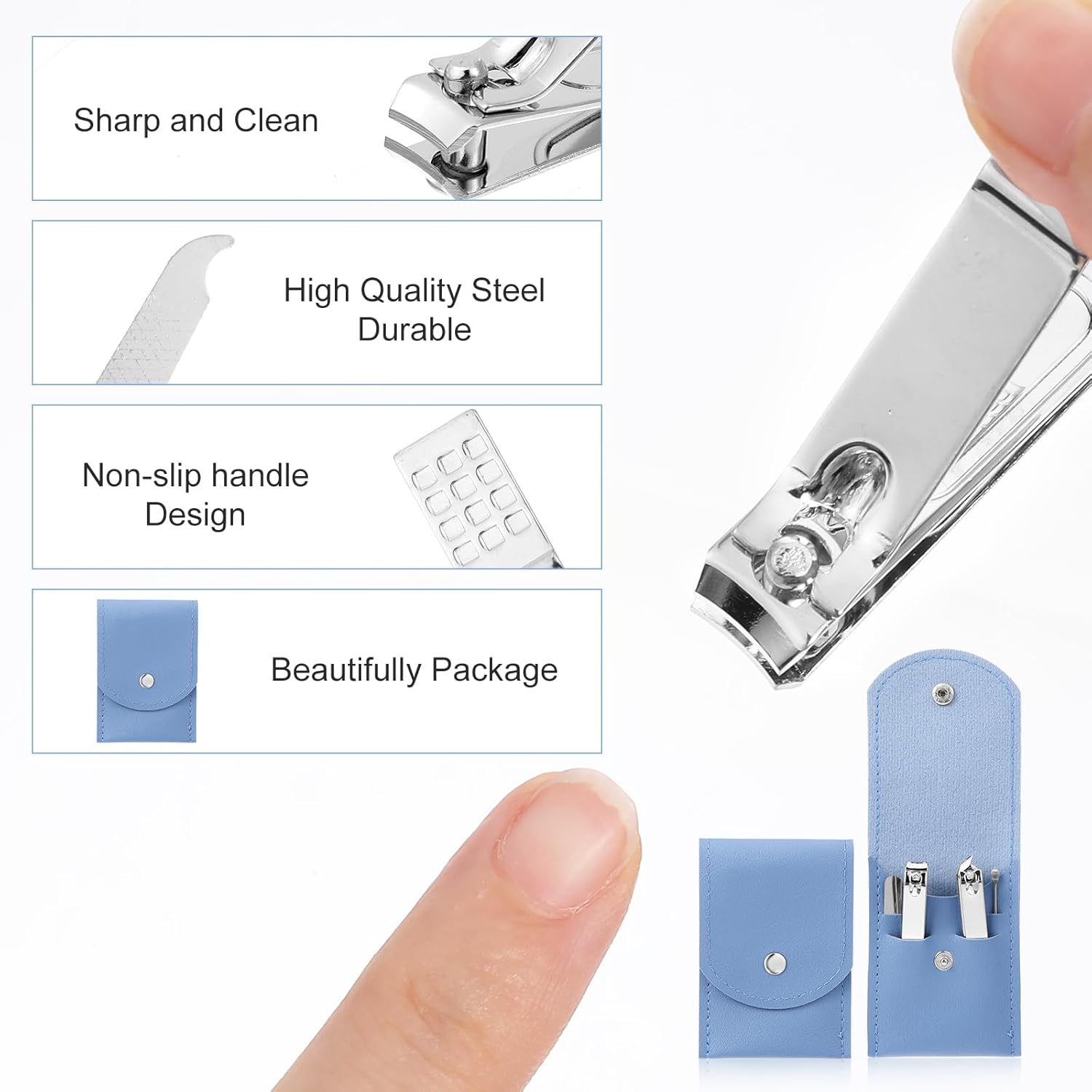 4-delige nagelknipperset, mani - Mens Grooming Kit Case recensie en prijs